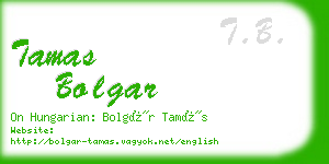 tamas bolgar business card